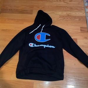 Champion Hoodie Black Big Logo